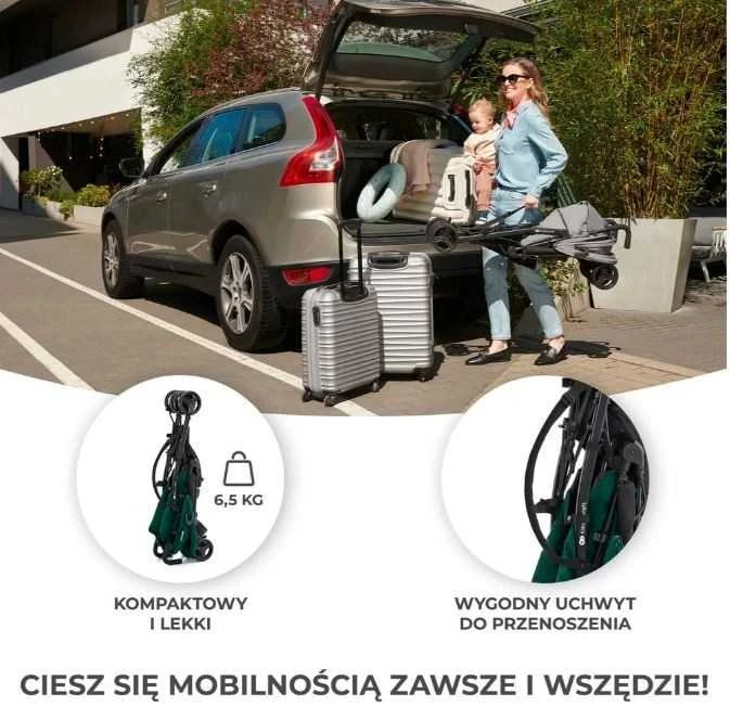 KINDERKRAFT vežimėlis TIK, žalias, KSTIK000GRE0000