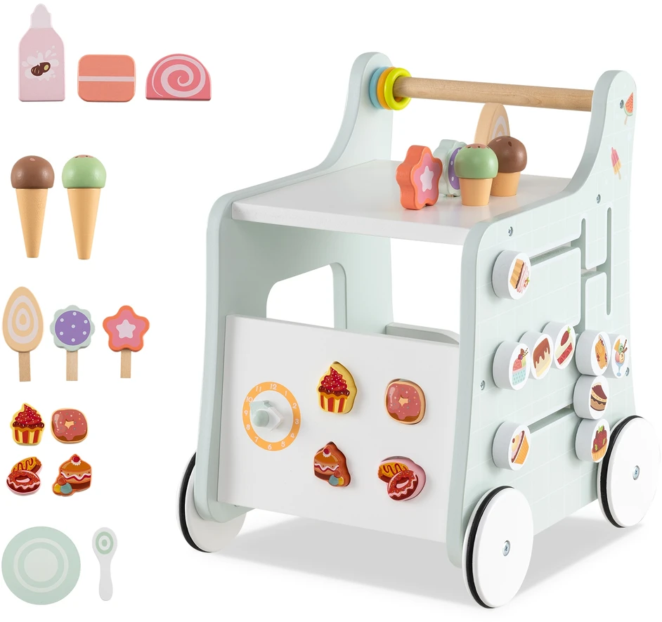 Vaikštynė šviesiai žalia/rožinė
