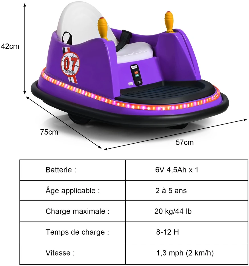 Vaikų automobilis 57 x 75 x 42 cm violetinis