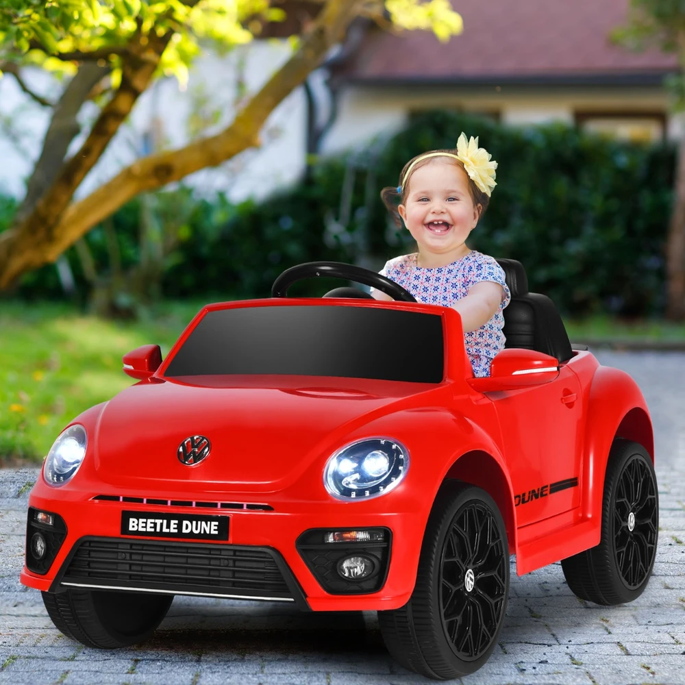 Vaikų automobilis Volkswagen Beetle raudonas