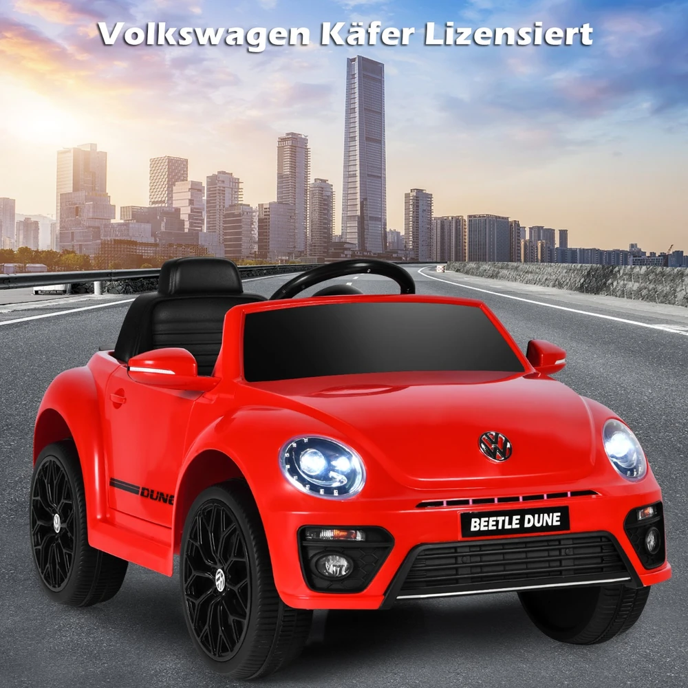 Vaikų automobilis Volkswagen Beetle raudonas