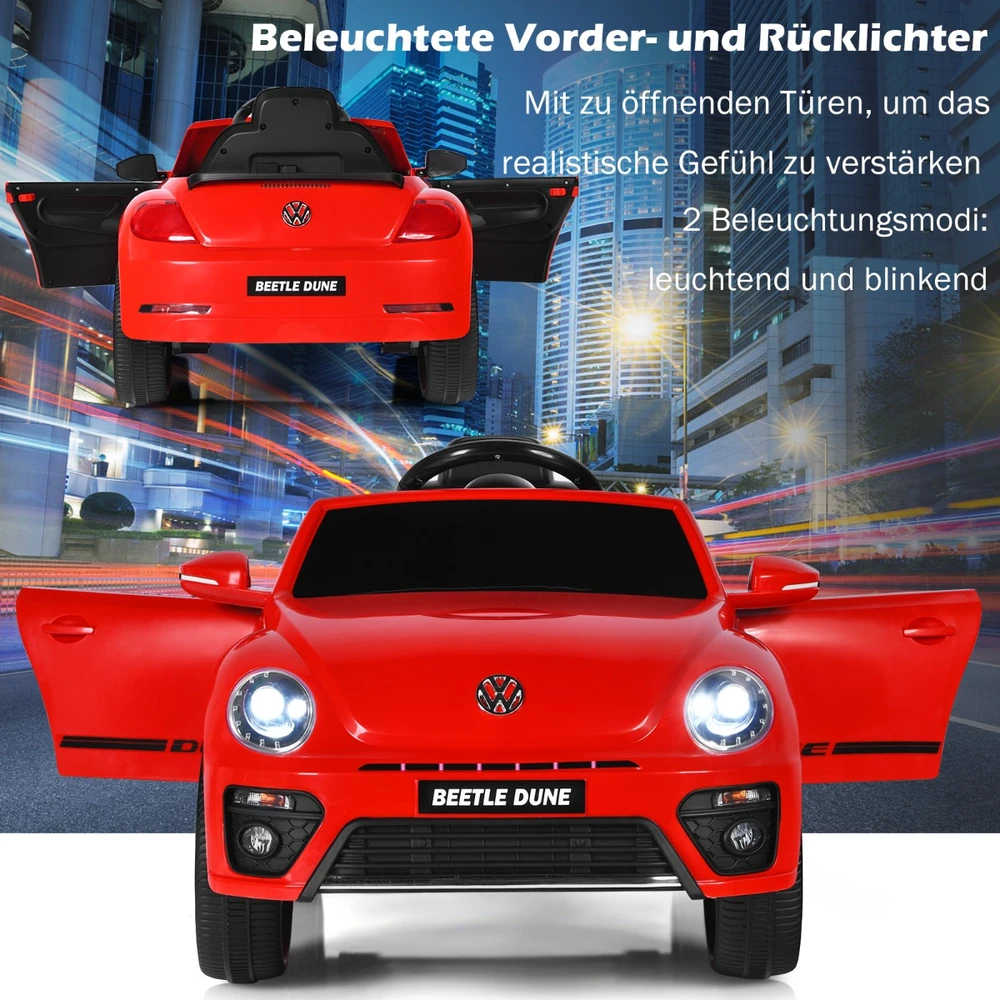 Vaikų automobilis Volkswagen Beetle raudonas