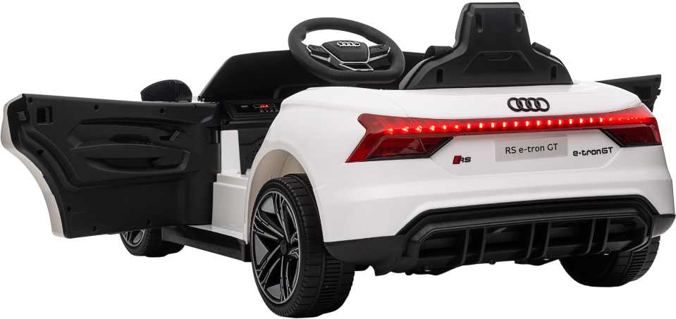 HOMCOM vaikiškas elektromobilis 3–5 metų vaikams, vaikiškas automobilis su nuotolinio valdymo pulteliu, saugos diržu, garsiniu signalu, muzika ir žibintais, iki 5 km/h, baltas