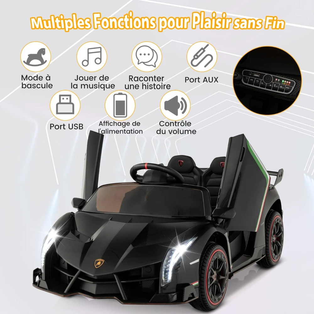 Vaikų elektromobilis Lamborghini juodas