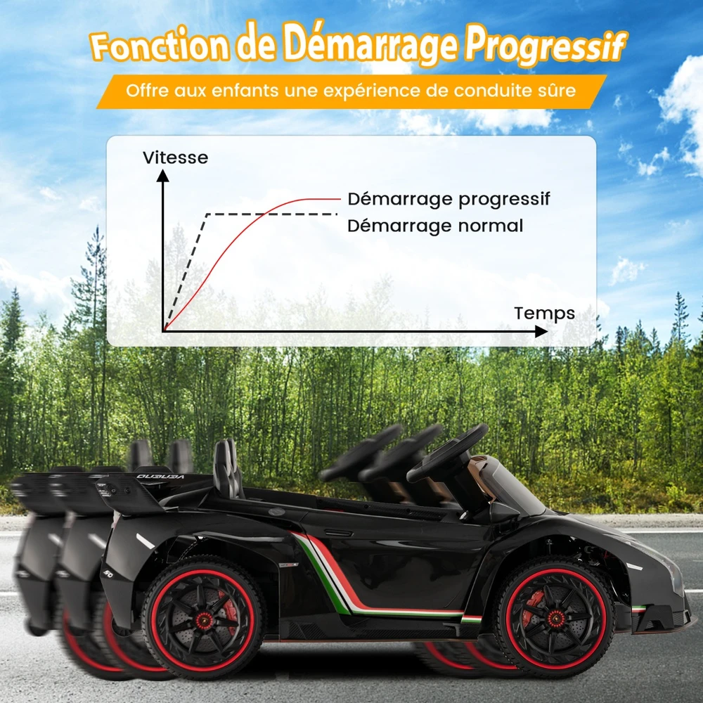 Vaikų elektromobilis Lamborghini juodas