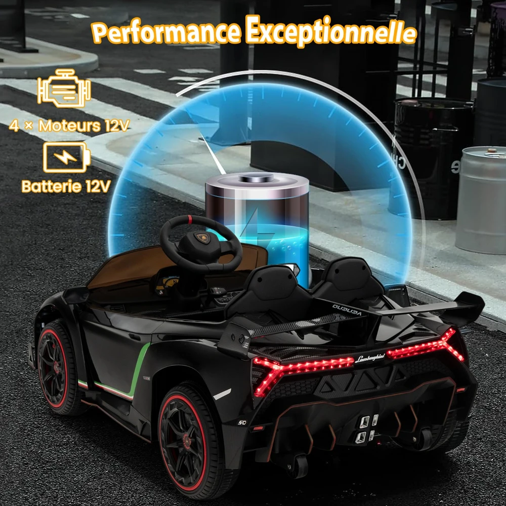 Vaikų elektromobilis Lamborghini juodas