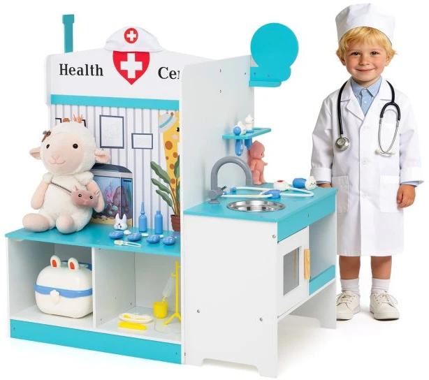 Vaikų gydytojo žaidimų rinkinys mėlyna