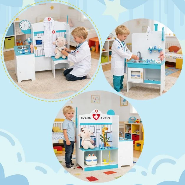 Vaikų gydytojo žaidimų rinkinys mėlyna
