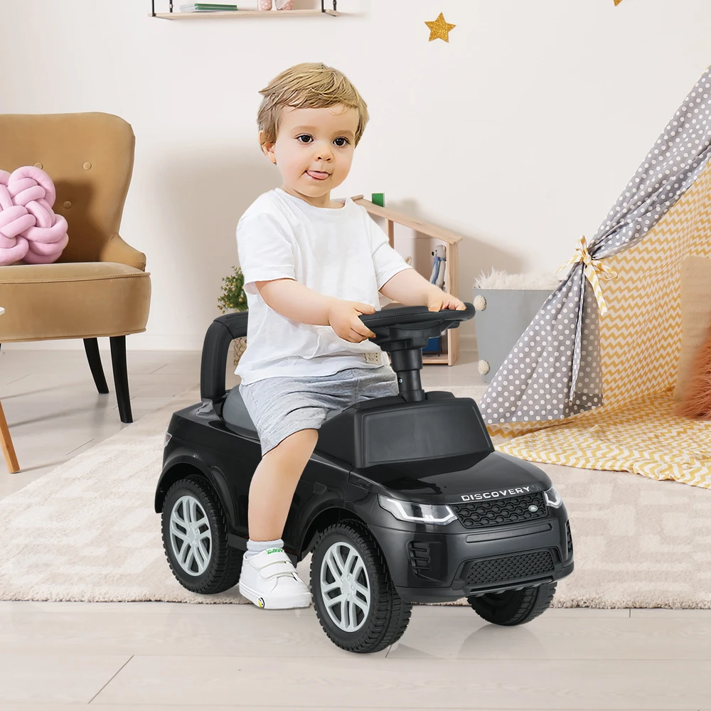 Vaikų stumdomas automobilis Juodas