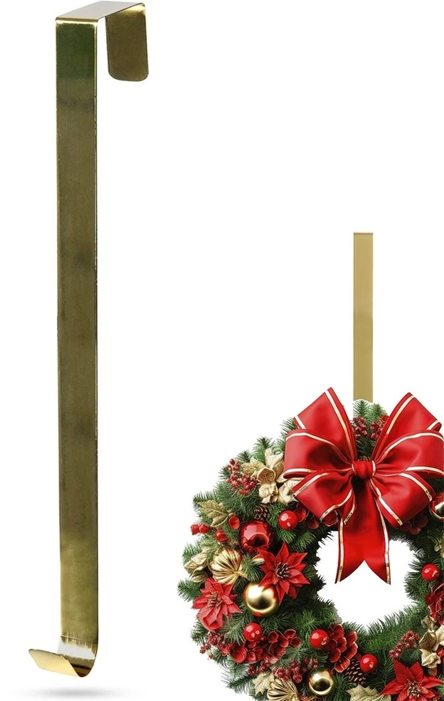 Nežinomas Kabliukas kalėdiniam vainikui, AAE328350, 29 cm, aukso
