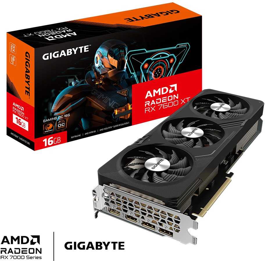 Vaizdo Plokštė - Gigabyte Radeon RX 7600 XT OC 16 GB GDDR6