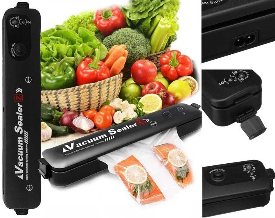 Vakuuminė maisto pakavimo mašina, 90W, juoda