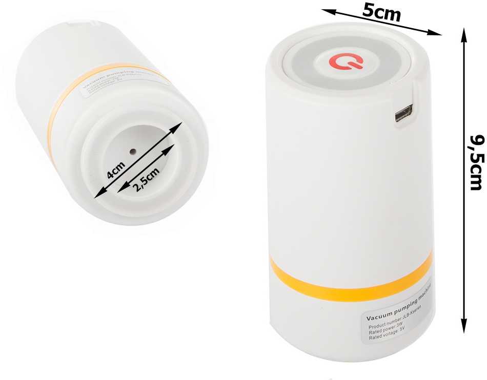 Vakuuminė pompa USB, balta