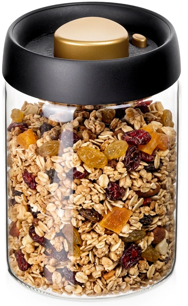 Vakuuminis indas biriems produktams, skaidrus, 10,5 × 10,5 × 15 cm