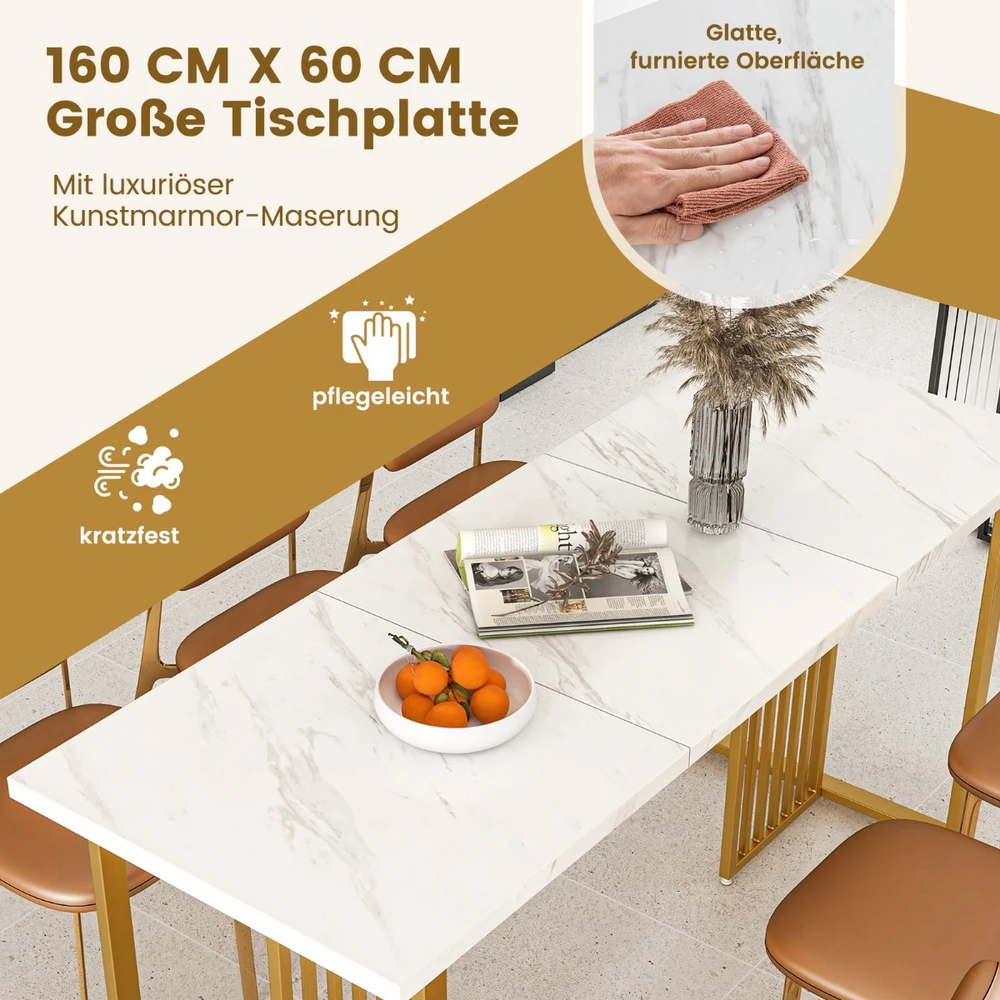 Valgomasis stalas 160 x 60 x 76 cm
