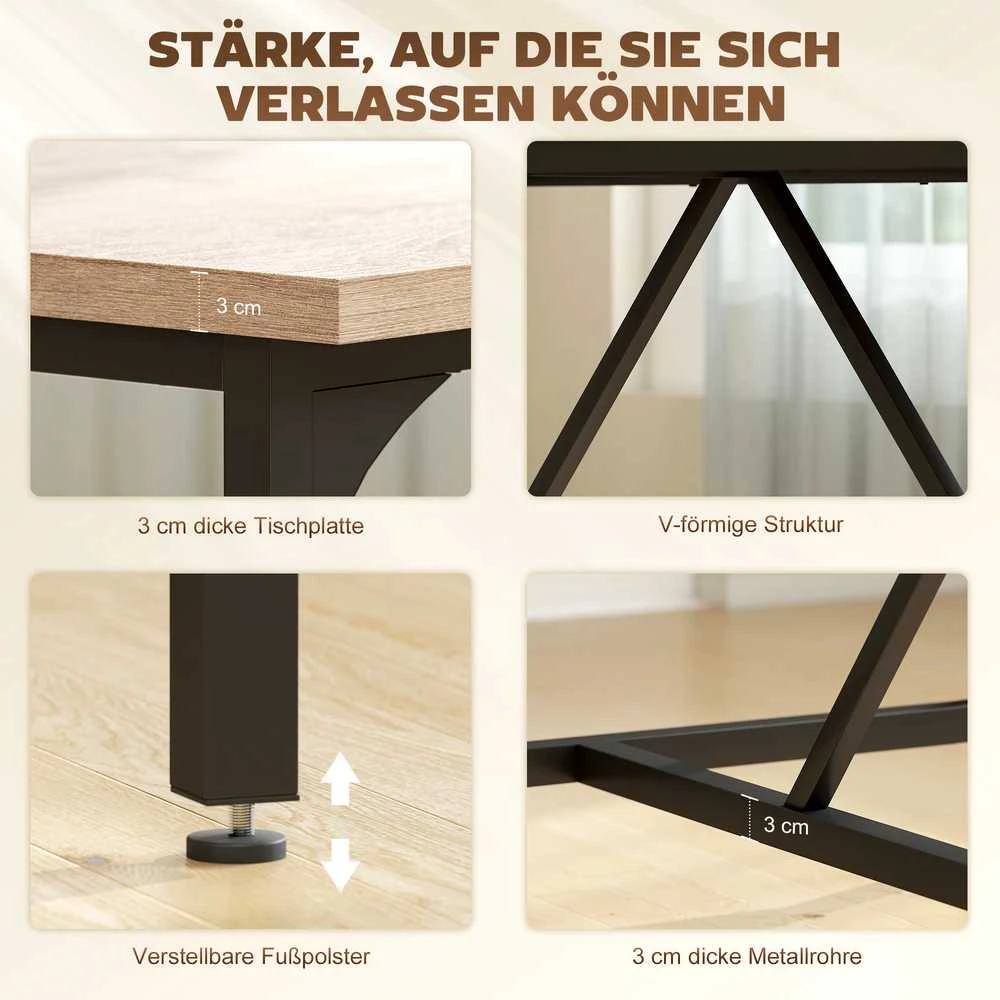 Valgomasis stalas 180 x 80 x 75,5 cm