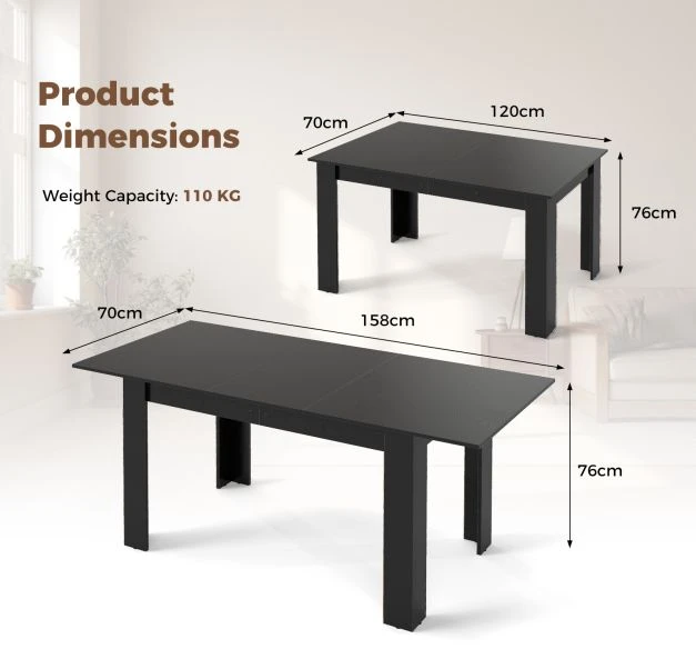 Valgomojo stalas 158 x 70 x 76 cm
