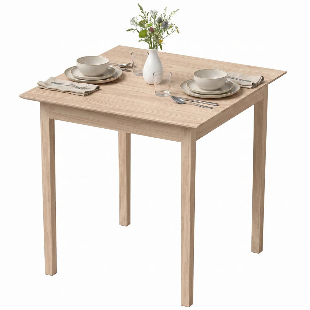 Valgomojo stalas kvadratinis, baltas, 75 x 75 x 76 cm
