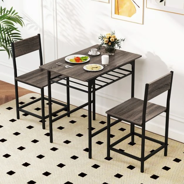 Valgomojo stalo komplektas 80 x 52.5 x 77 cm 3 vnt.