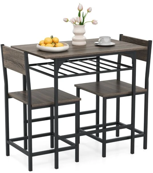 Valgomojo stalo komplektas 80 x 52.5 x 77 cm 3 vnt.