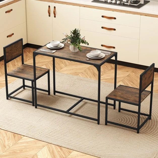 Valgomojo stalo komplektas 90 x 47 cm 3 vnt.