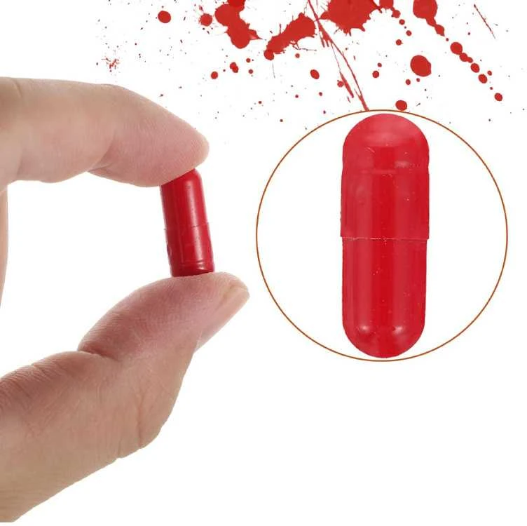 Vampyro dantų rinkinys su dirbtiniu krauju Halloween