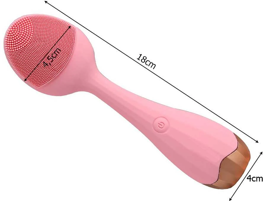 Veido valymo šepetėlis su masažu IPX5, 18 cm