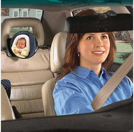 Veidrodėlis vaikui stebėti automobilyje, 360° kampu, 19 cm