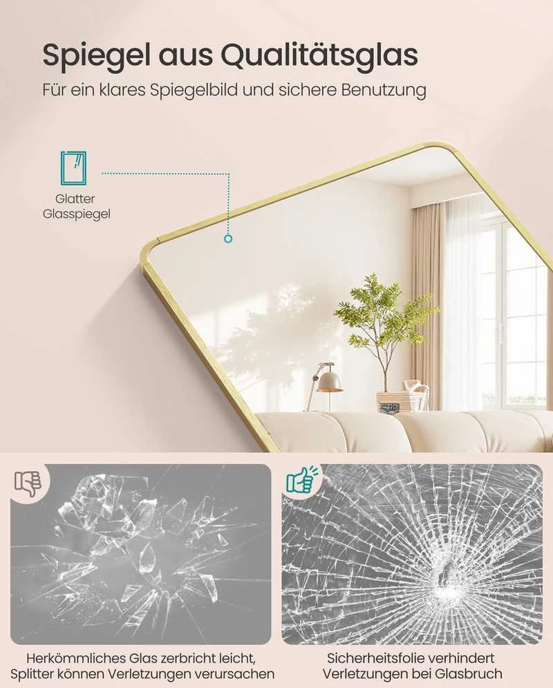 Songmics Veidrodis 120 x 40 cm