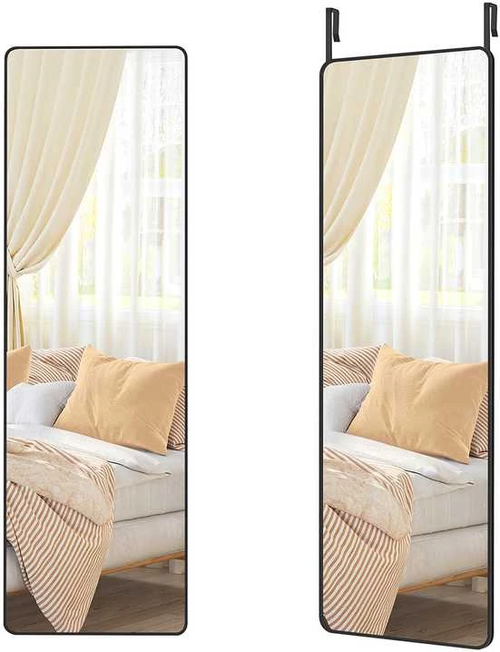 Songmics 120 x 40 cm stačiakampio formos stačiakampio formos veidrodis su juodu rašalu