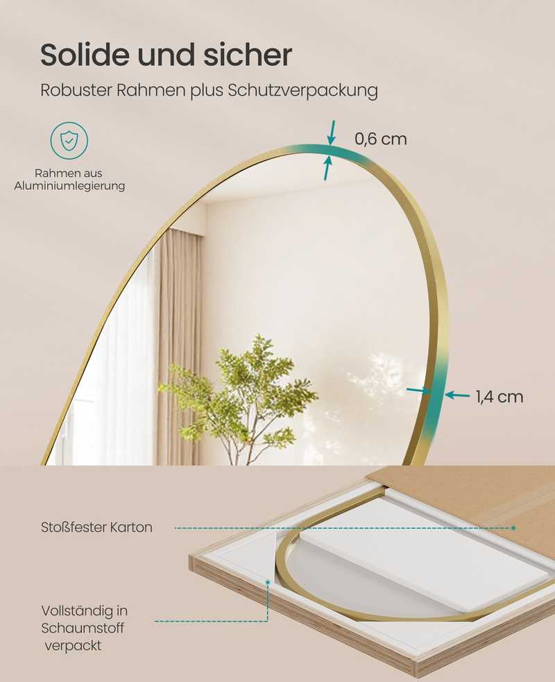 Songmics Veidrodis 150x40 cm