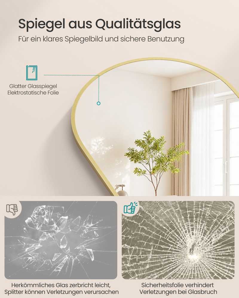 Songmics Veidrodis 150x40 cm
