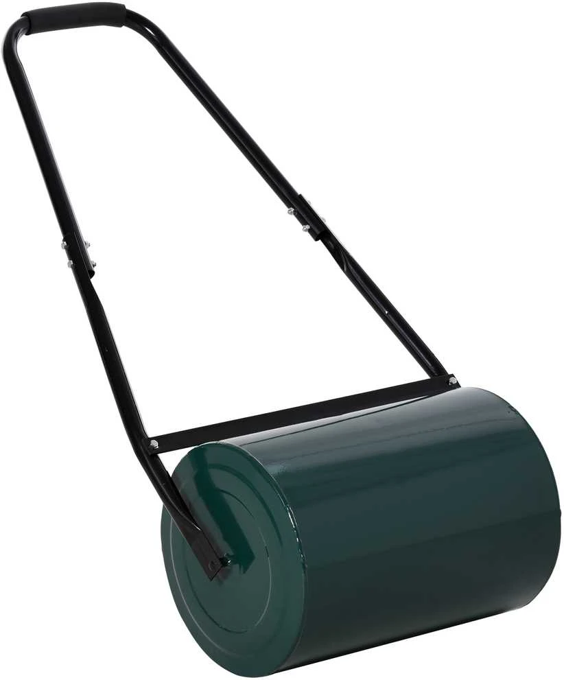 Outsunny vejos volas, sodo volas su U formos rankena, 31 cm skersmens, 30 cm darbinio pločio, 40 l talpos vandeniui/smėliui, metalinis, žalias