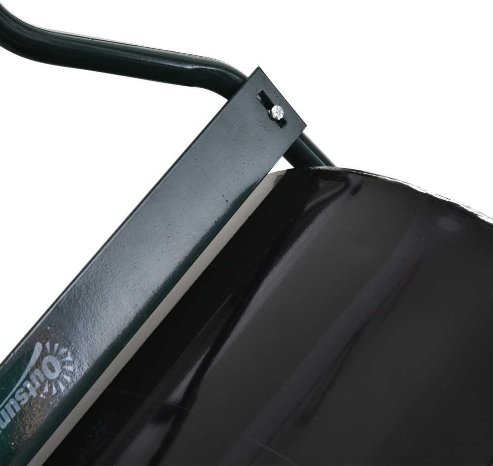 Outsunny vejos volas su U formos rankena, sodo volas, 40 cm skersmuo, 60 l vandens/smėlio talpa, metalinis, juodas, 57 x 40 x 123 cm