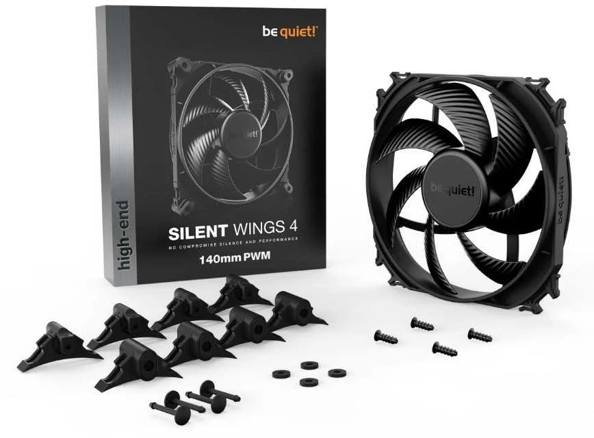 Be Quiet! Korpuso ventiliatorius SILENT WINGS PRO 4, 140mm PWM