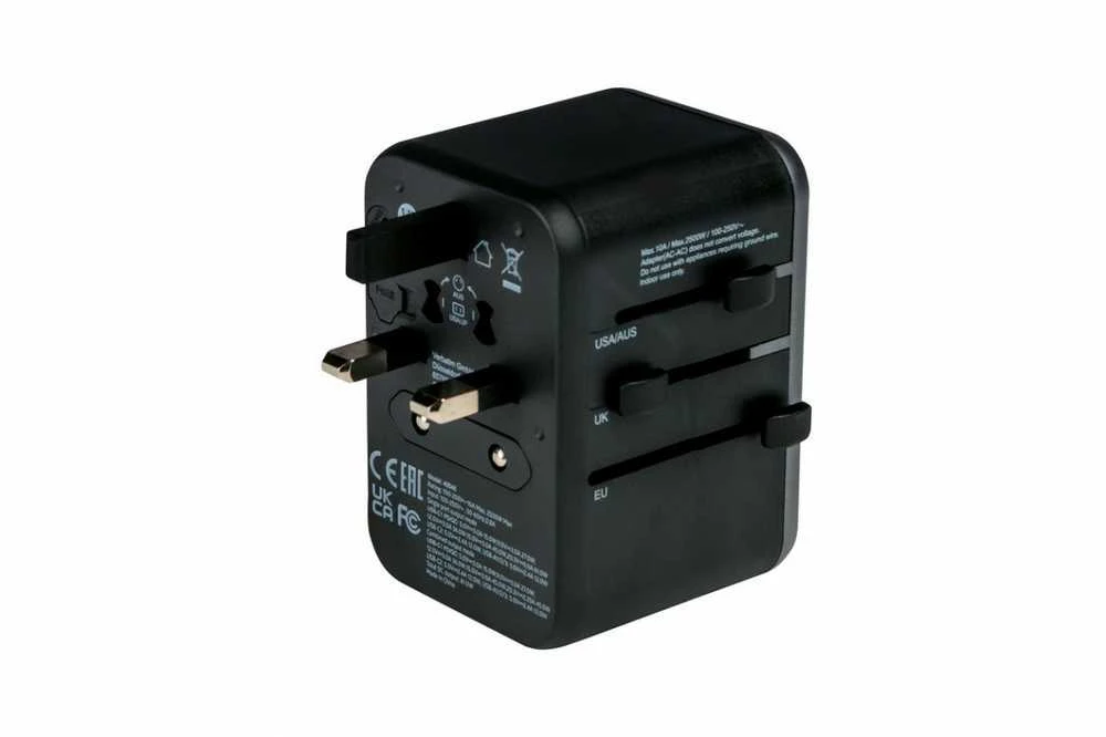 Verbatim Adapteris kelioninis EU/UK/US 3xUSB-A/2xUSB-C PD 61W UTA-04 juodos spalvos 49546