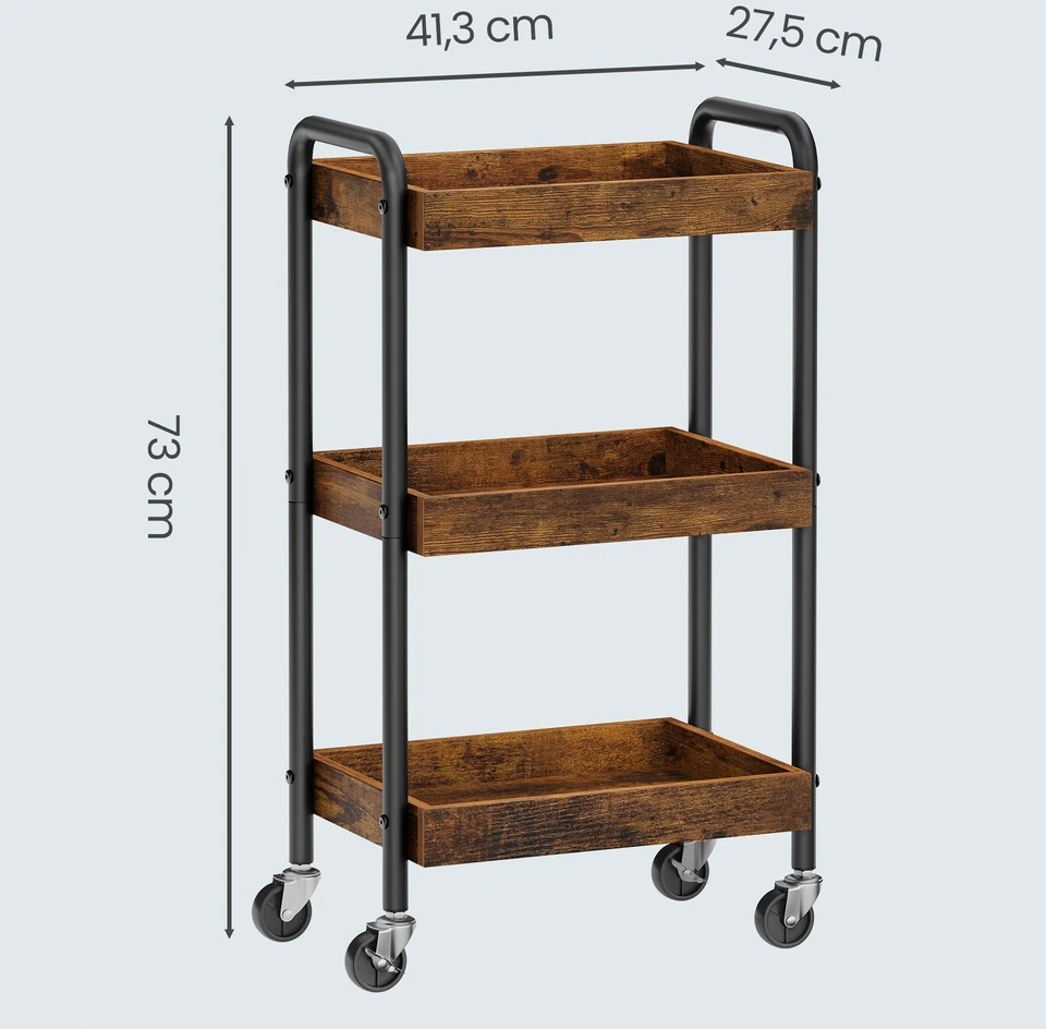 Songmics Vežimėlis 27.5 x 41.3 x 73 cm