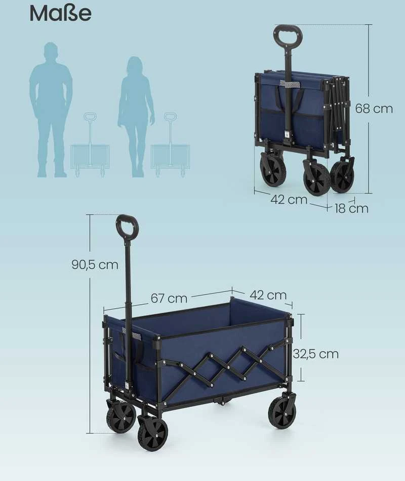 Songmics Vežimėlis 42 x 67 x 90,5 cm