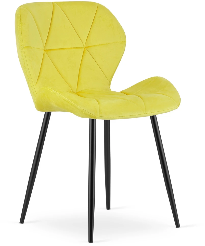 Leobert Vidaus kėdė Mango, geltona, 76,5 × 46 × 53 cm, 2 vnt.