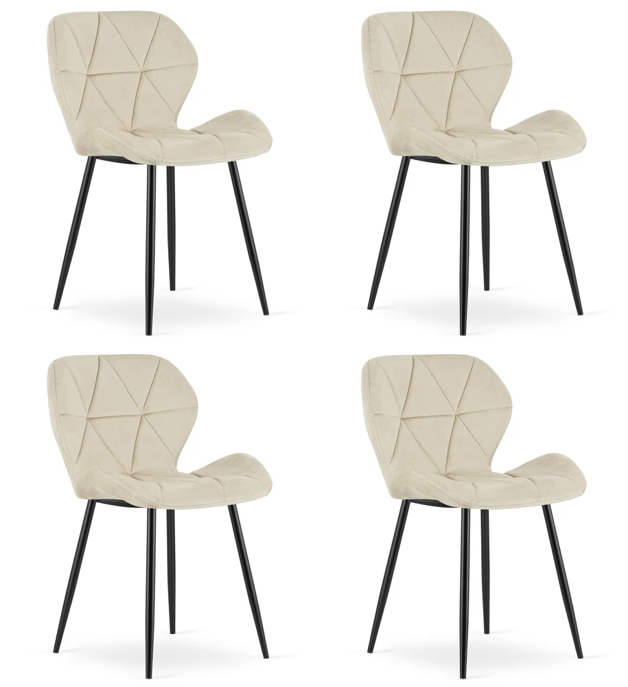Leobert Vidaus kėdė MANGO, šviesiai smėlinė, 76,5 × 46 × 53 cm, 4 vnt.