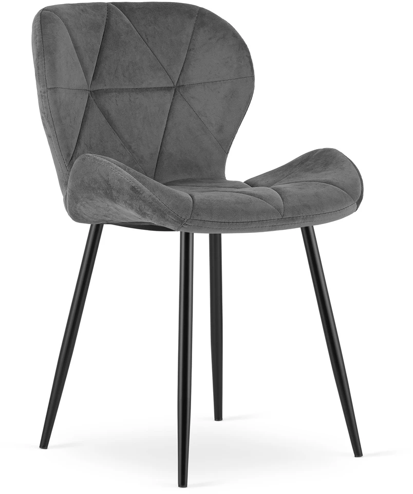 Vidaus kėdė Mango, tamsiai pilka, 76,5 × 46 × 53 cm, 4 vnt.