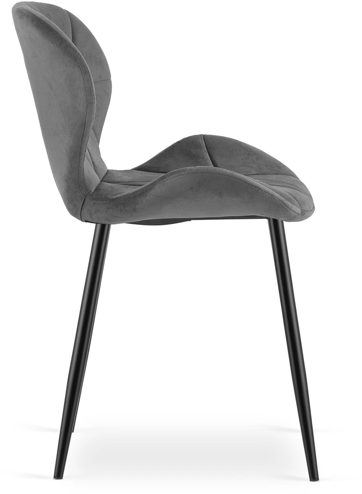 Vidaus kėdė Mango, tamsiai pilka, 76,5 × 46 × 53 cm, 4 vnt.