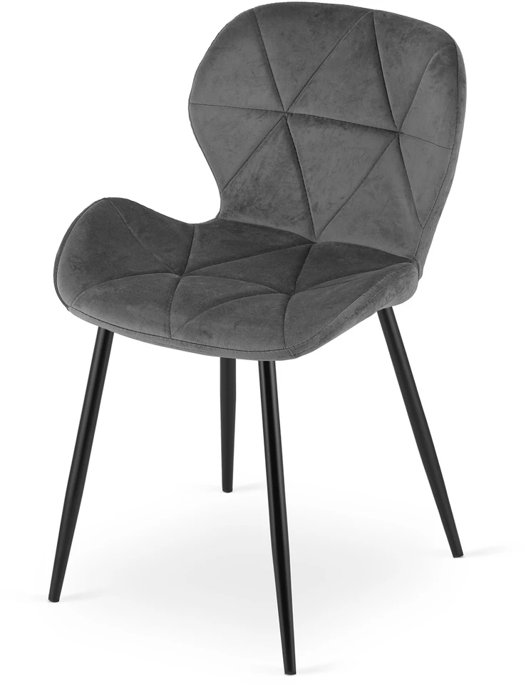 Vidaus kėdė Mango, tamsiai pilka, 76,5 × 46 × 53 cm, 4 vnt.
