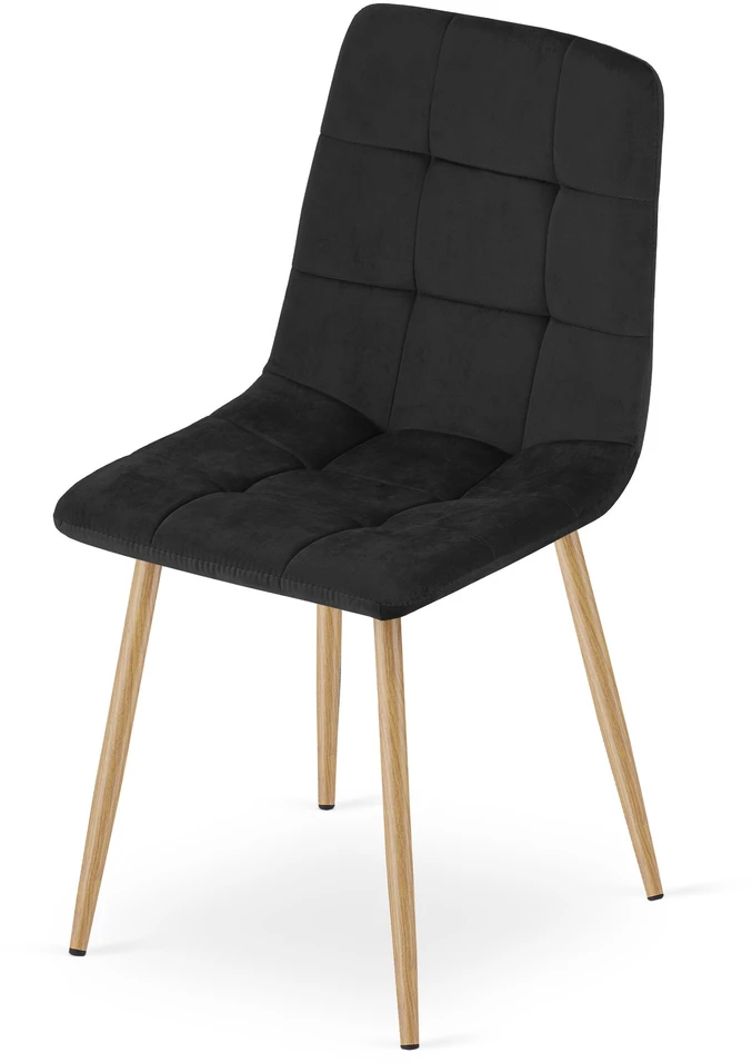 Leobert Vidaus kėdė su veliūriniu apmušalu, juoda, 87 cm, 2 vnt.