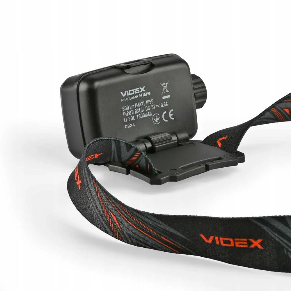 Videx Priekinis žibintas su jutikliu LED įkraunamas 10W + 3W, su rankiniu būdu reguliuojamu šviesos jungikliu ir valdomas rankos judesiu