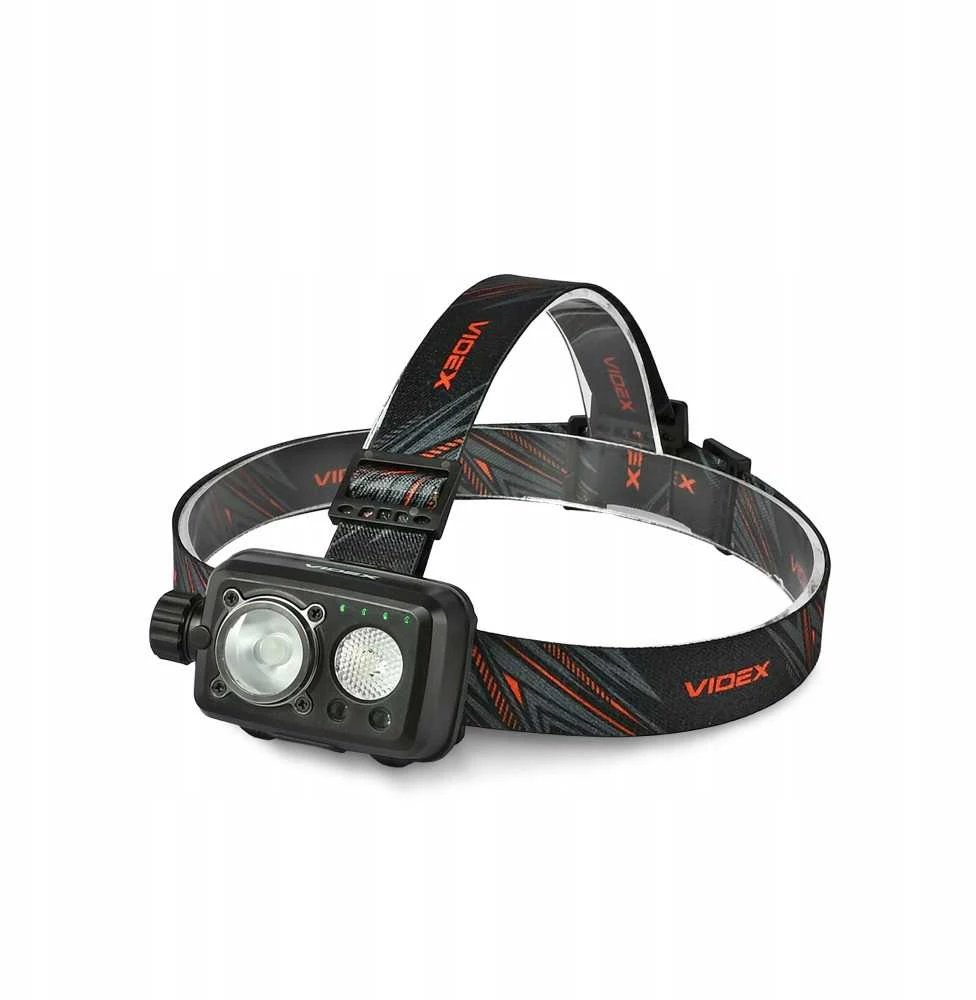 Videx Priekinis žibintas su jutikliu LED įkraunamas 10W + 3W, su rankiniu būdu reguliuojamu šviesos jungikliu ir valdomas rankos judesiu