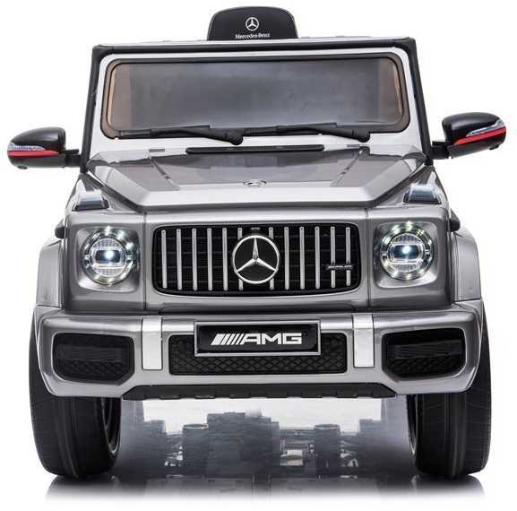 Vienvietis vaikiškas elektromobilis Lean Cars Mercedes G63 AMG, sidabrinis