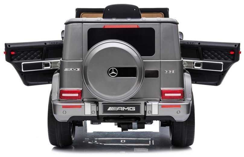 Vienvietis vaikiškas elektromobilis Lean Cars Mercedes G63 AMG, sidabrinis