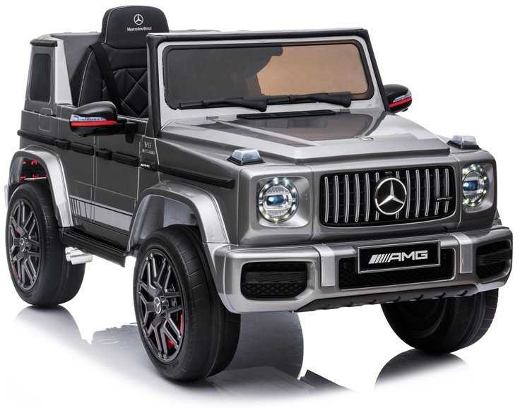 Vienvietis vaikiškas elektromobilis Lean Cars Mercedes G63 AMG, sidabrinis