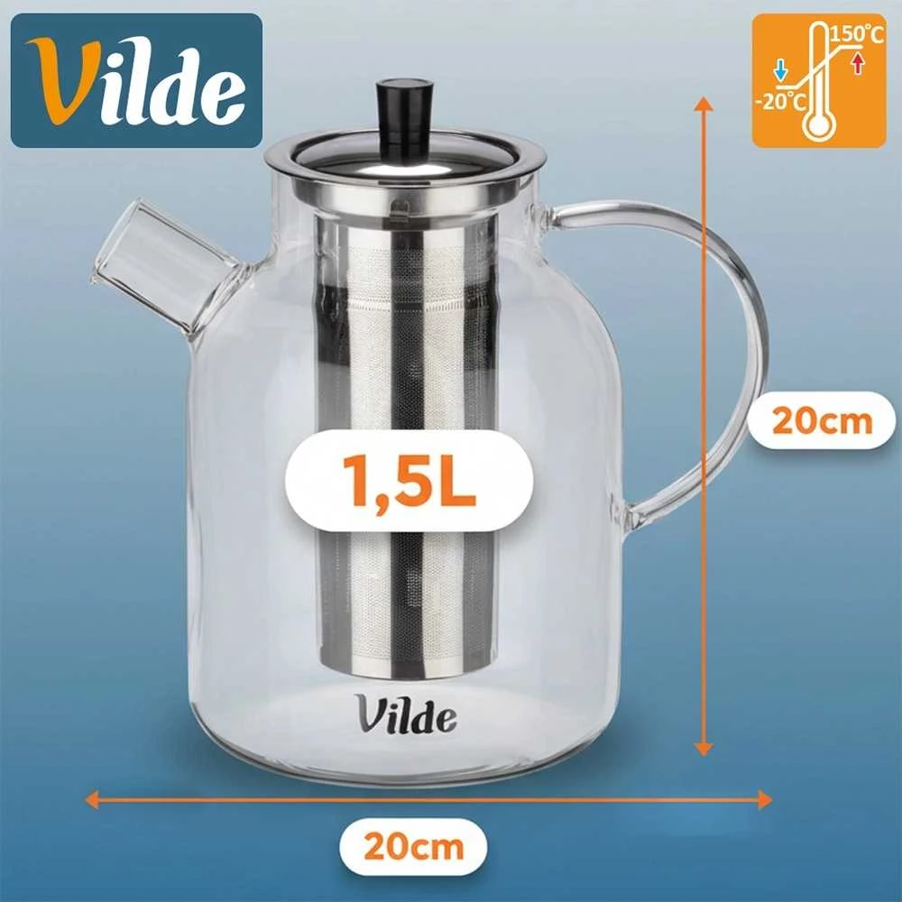Virdulys su nerūdijančio plieno filtravimo sistema Vilde 1,5 l